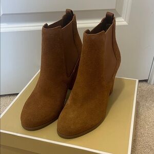 Michael Kors Tan Suede Ankle Booties